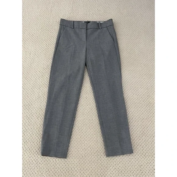 j crew 365 cameron women grey ankle pants size 4 - Picture 1 of 9